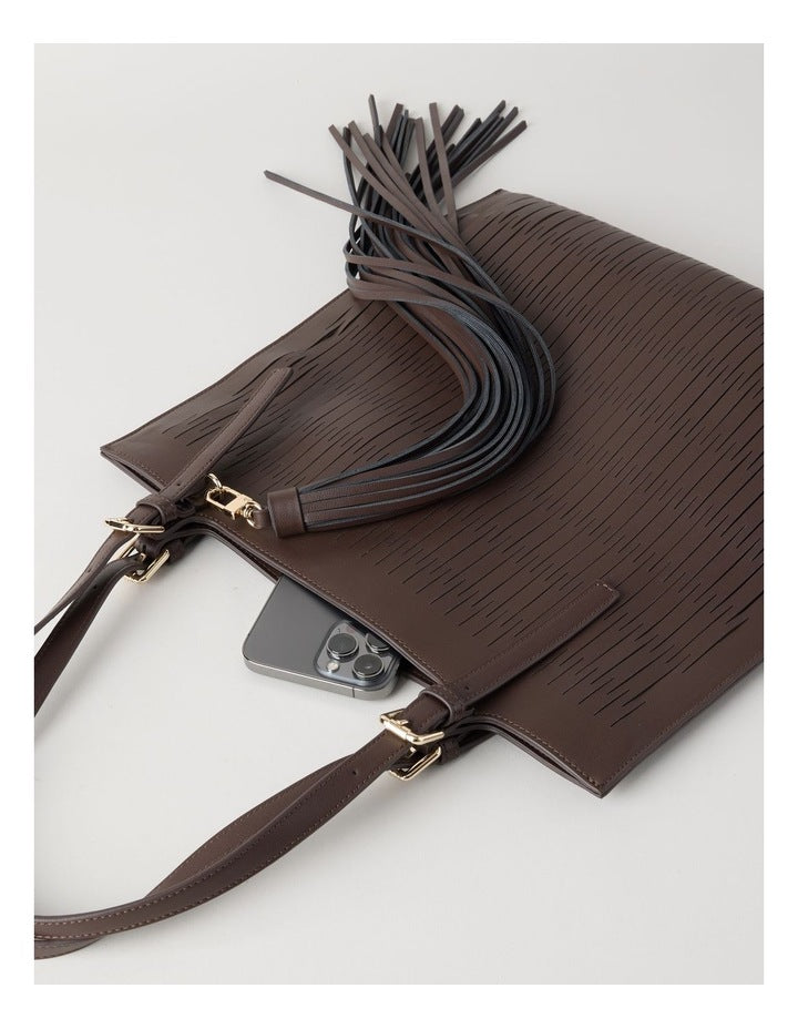 Claire Tote Bag in Chocolate