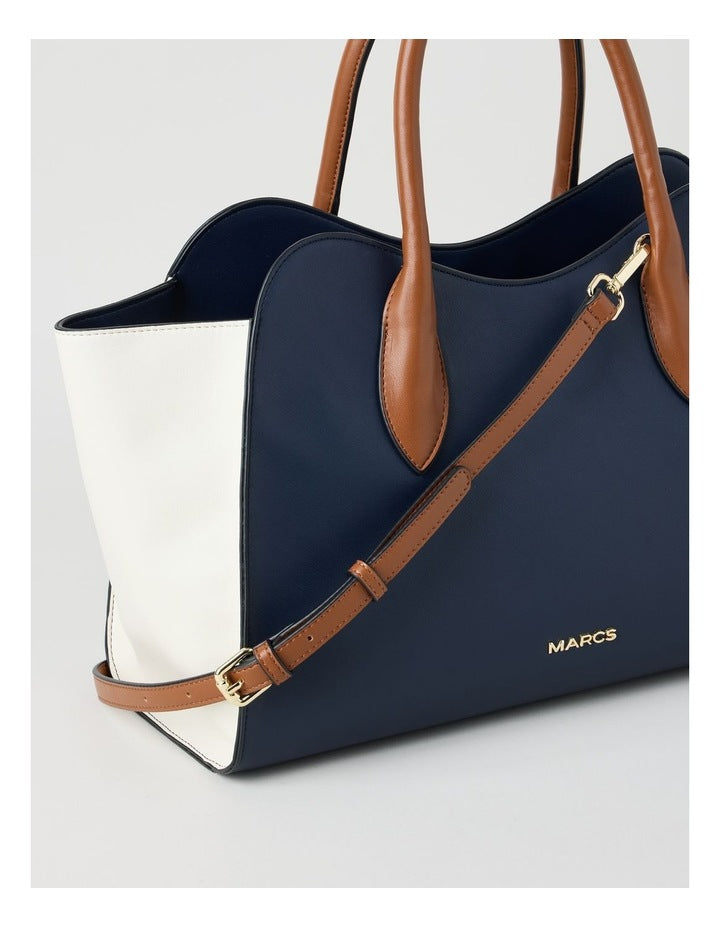 Lisbon Tote Bag in Navy Combo