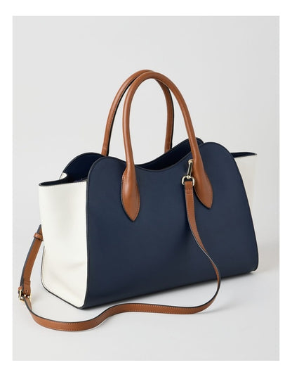 Lisbon Tote Bag in Navy Combo