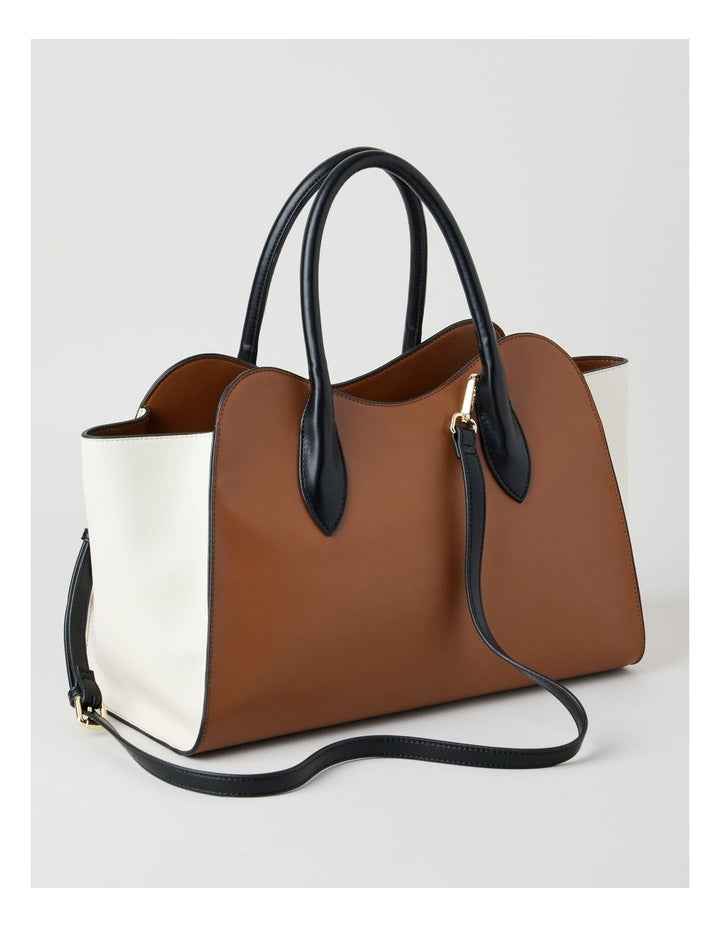 Lisbon Tote Bag in Brown Combo