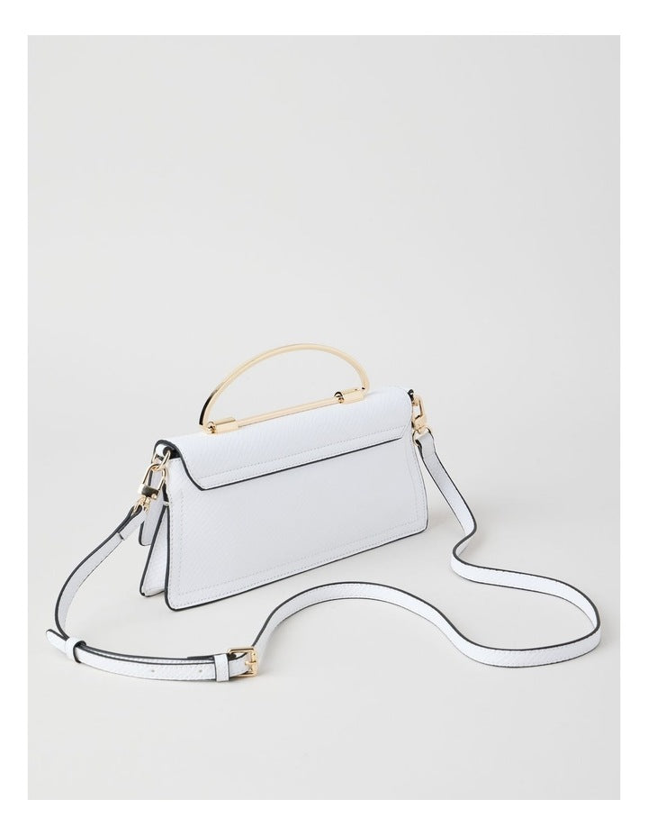 Beckett Snake Clutch Bag in White