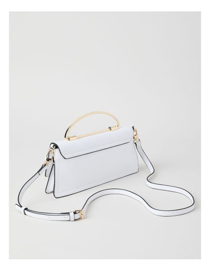 Beckett Snake Clutch Bag in White