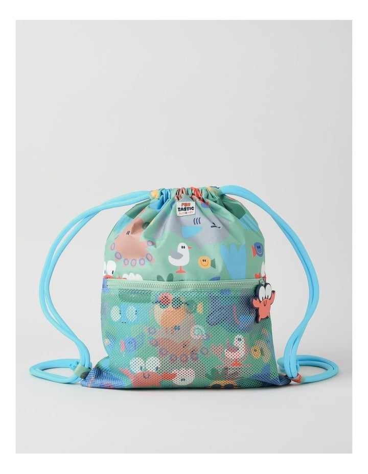 Swim Bag with Charm in Green