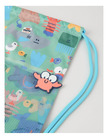 Swim Bag with Charm in Green