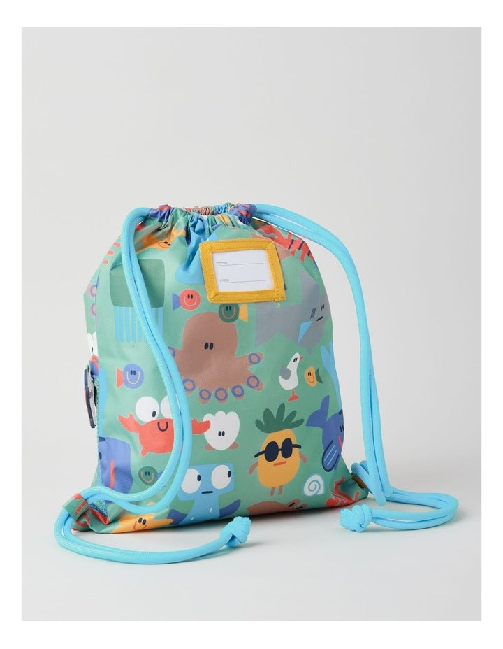 Swim Bag with Charm in Green