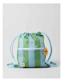 Swim Bag in Stripe Blue/Green