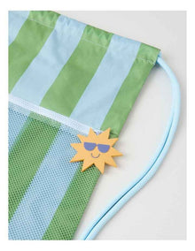 Swim Bag in Stripe Blue/Green