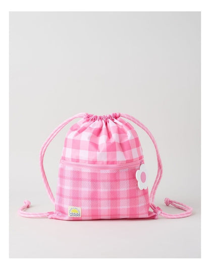 Swim Bag in Gingham Pink