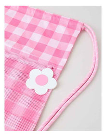 Swim Bag in Gingham Pink