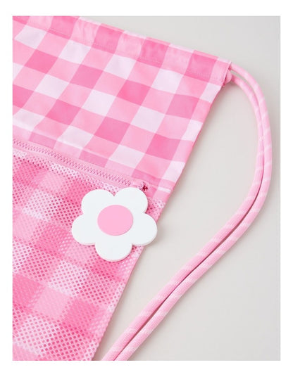 Swim Bag in Gingham Pink