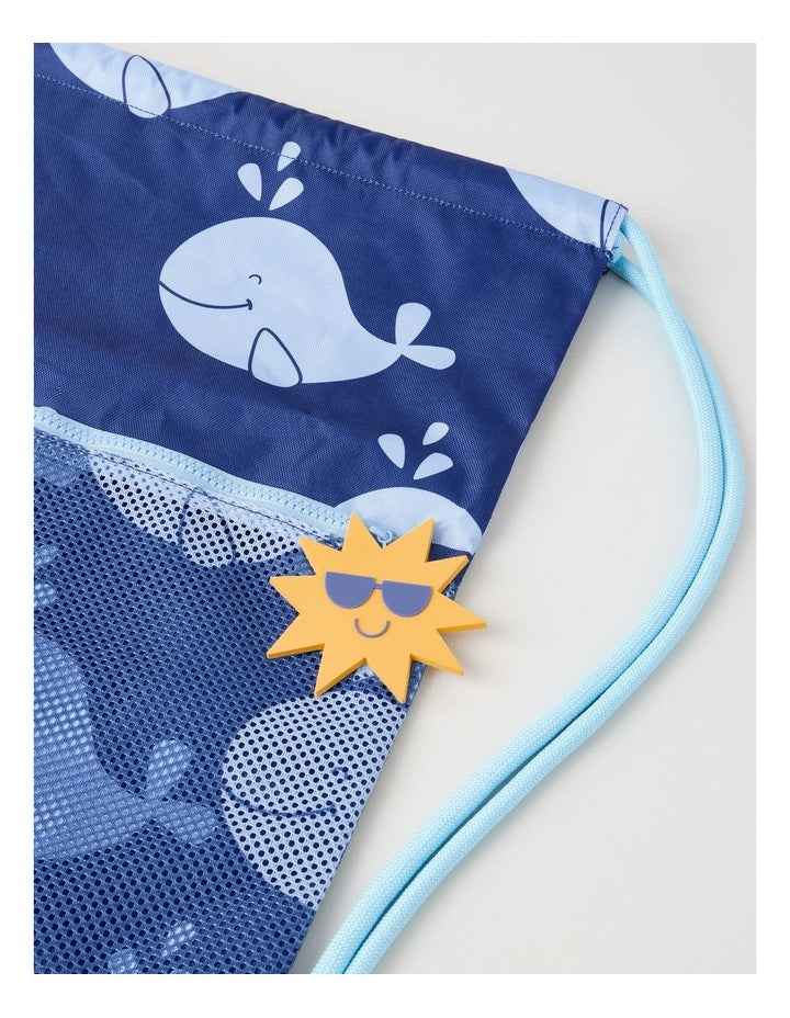 Whale Swim Bag in Blue