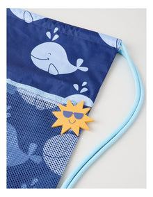 Whale Swim Bag in Blue