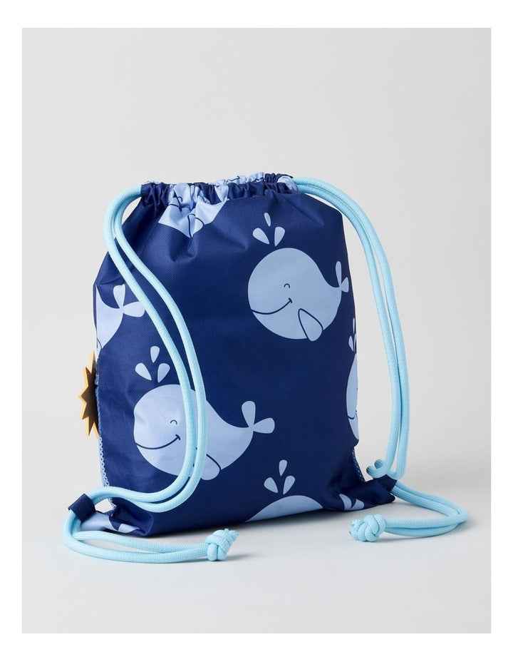 Whale Swim Bag in Blue