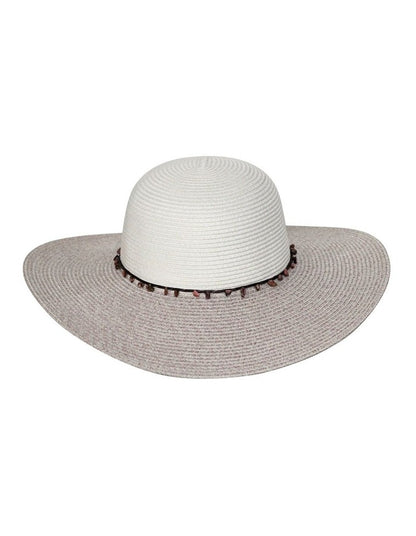 Monica Capeline Summer Hat in Ivory/Mix Camel