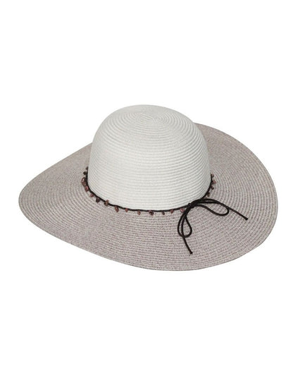 Monica Capeline Summer Hat in Ivory/Mix Camel