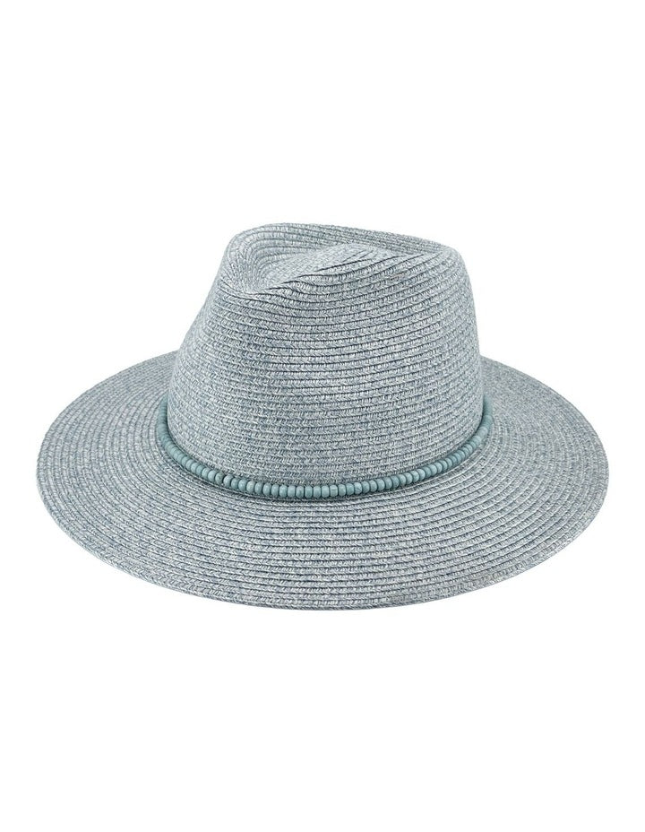 Clover Fedora Summer Hat in Pacific Blue