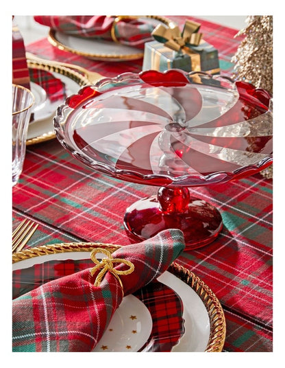 Christmas Candy Cane Cake Stand 25cm in Red