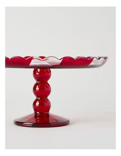 Christmas Candy Cane Cake Stand 25cm in Red