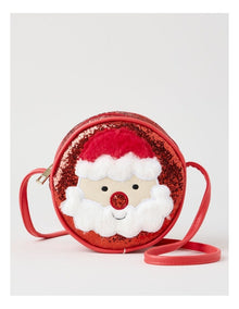 Myer Giftorium Fluffy Santa Bag in Red