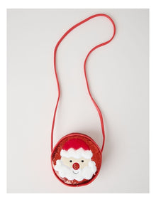 Myer Giftorium Fluffy Santa Bag in Red