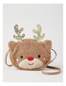 Myer Giftorium Fluffy Reindeer Bag in Brown