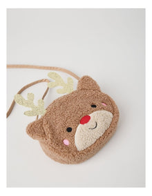 Myer Giftorium Fluffy Reindeer Bag in Brown