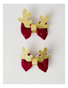 Myer Giftorium Reindeer Hair Clips in Red