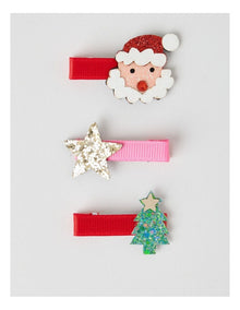 Myer Giftorium 3 Pack Novelty Christmas Hair Clips