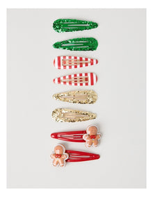 Myer Giftorium 8 Pack Novelty Christmas Hair Clips