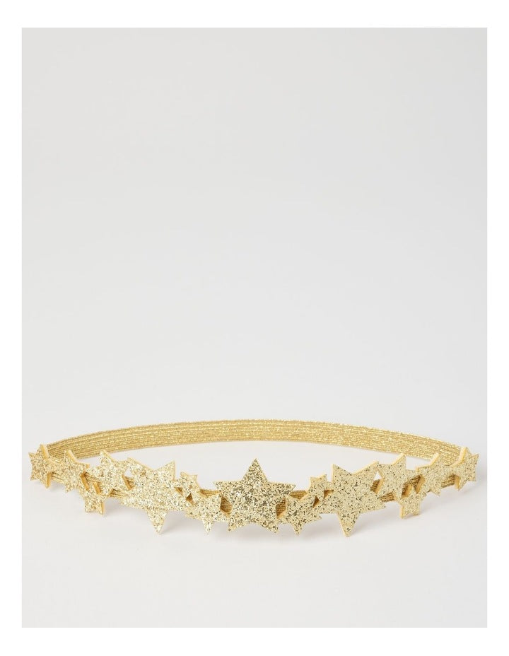 Myer Giftorium Glitter Star Headband in Gold