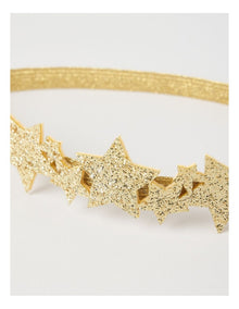 Myer Giftorium Glitter Star Headband in Gold