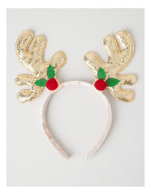 Myer Giftorium Christmas Reindeer Antler Headband in Brown