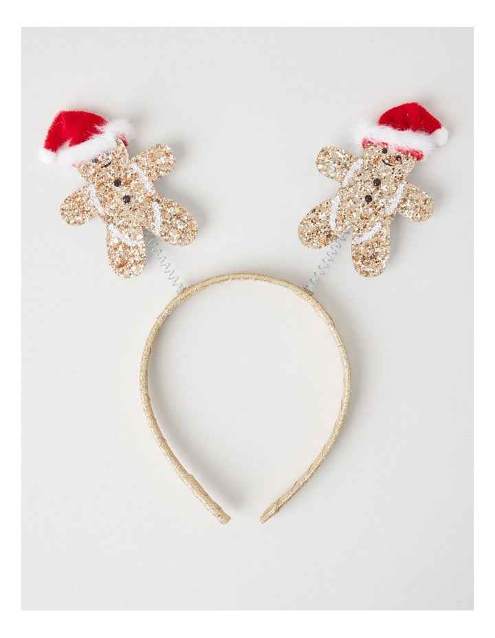 Myer Giftorium Gingerbread Man Headband in Gold