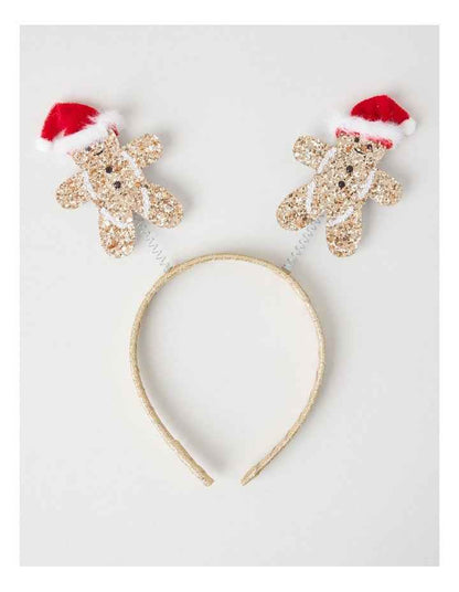Myer Giftorium Gingerbread Man Headband in Gold