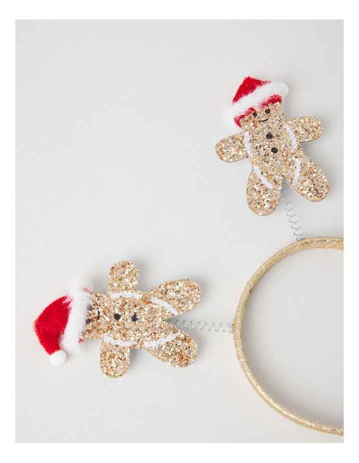 Myer Giftorium Gingerbread Man Headband in Gold