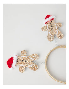 Myer Giftorium Gingerbread Man Headband in Gold