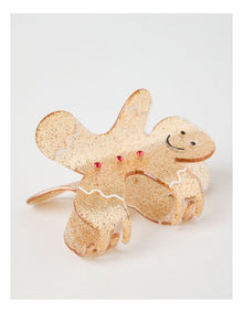 Myer Giftorium Gingerbread Man Claw Clip in Gold