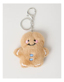 Myer Giftorium Fluffy Gingerbread Man Key Chain