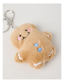 Myer Giftorium Fluffy Gingerbread Man Key Chain
