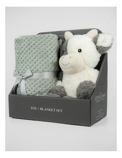 Plush Toy & Blanket Farmyard Cow