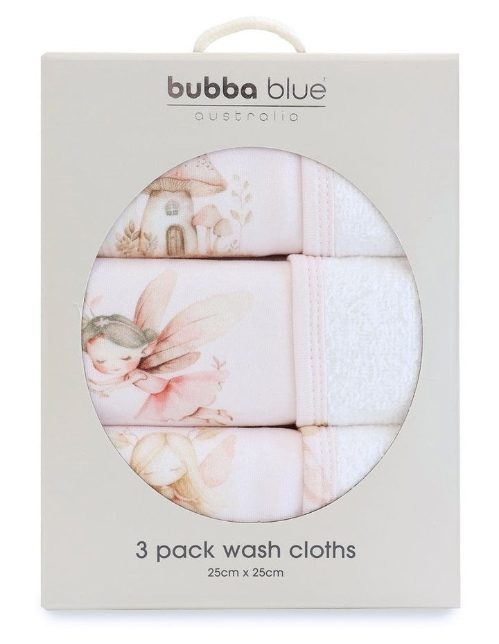 Fairy Princess 3pk Wash Cloths
