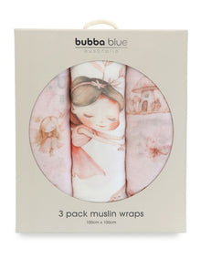 Fairy Princess 3pk Muslin Wraps
