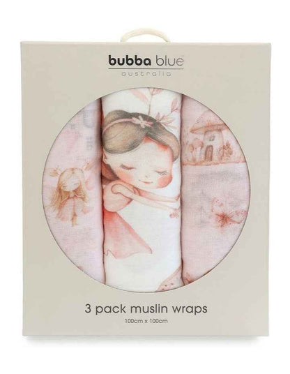 Fairy Princess 3pk Muslin Wraps