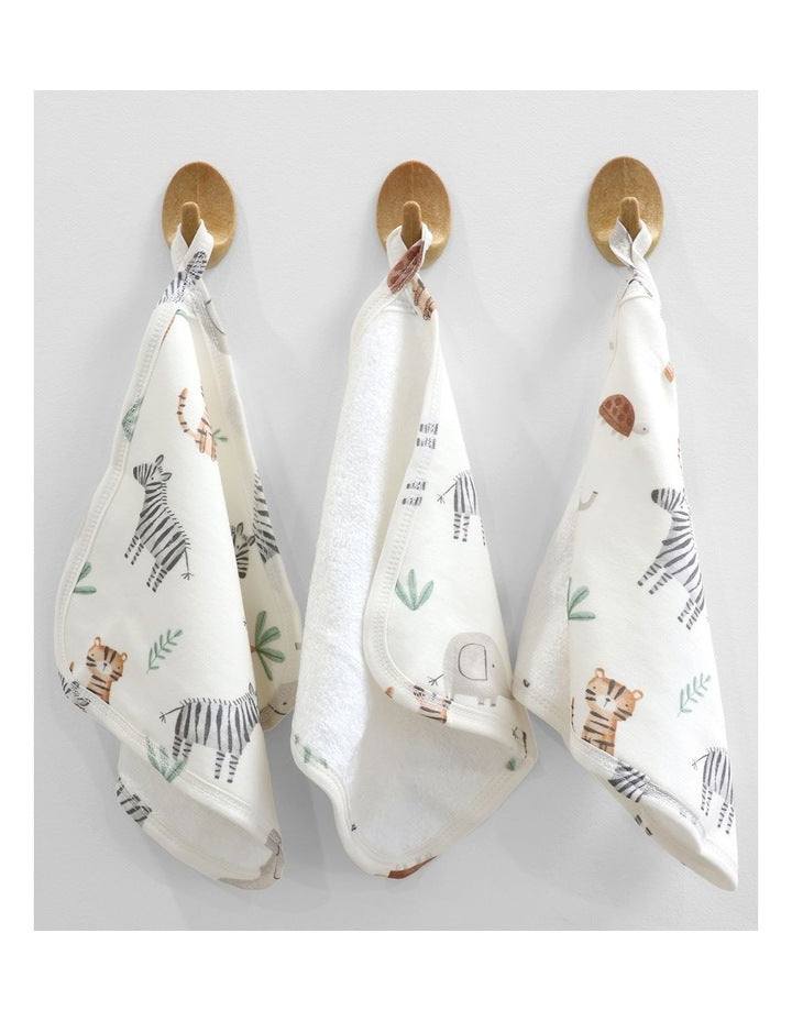 Safari 3pk Wash Cloths