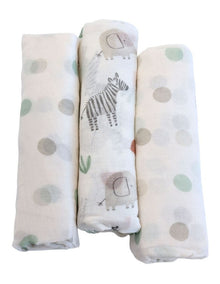 Safari 3pk Muslin Wraps