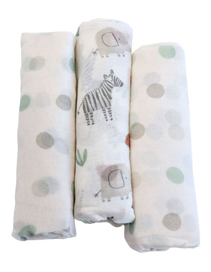 Safari 3pk Muslin Wraps
