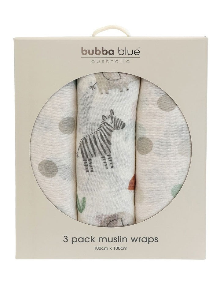 Safari 3pk Muslin Wraps