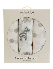 Safari 3pk Muslin Wraps