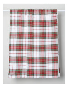 Christmas Blanket in White Tartan