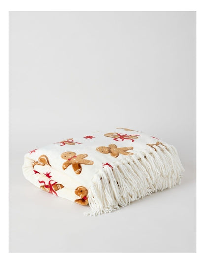 Xmas Novelty Blanket in Lux Snow